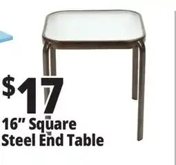 Ocean State Job Lot Outdoor Living 16-inch Glass Top End Table offer