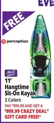 Ocean State Job Lot Perception Hangtime 11.0 Recreational Kayak Deja Vu offer
