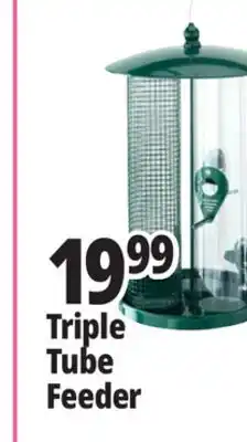 Ocean State Job Lot Three Tube Bird Feeder Green offer