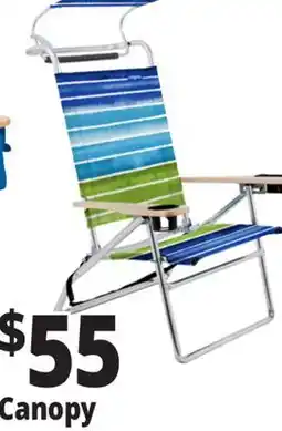 Ocean State Job Lot 4 Position High-Back Beach Chair with Canopy offer