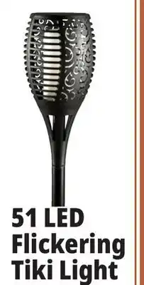 Ocean State Job Lot Outdoor Living Accents Solar 51 LED Tiki Light with Flickering Flame offer