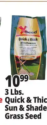 Ocean State Job Lot 3 Lbs. Quick & Thick Sun & Shade Grass Seed offer