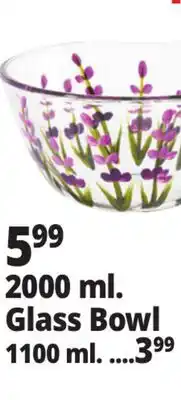 Ocean State Job Lot 2000 ml. Glass Bowl 1100 ml offer