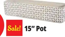 Ocean State Job Lot Oval Cement Pot 15 offer