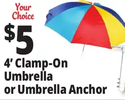 Ocean State Job Lot Clamp-On Beach Umbrella 4' offer