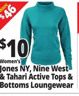 Ocean State Job Lot Women's Jones NY Ninewest & Tahari Active Loungewear Tops offer