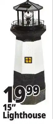 Ocean State Job Lot Solar Lighthouse with Rotating LED Light 15 offer