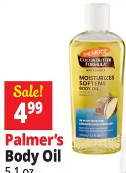 Ocean State Job Lot Palmer's Moisturizes Softens Body Oil 5.1 fl oz offer