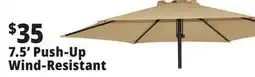 Ocean State Job Lot 7.5' Wind Resistant Steel Patio Umbrella with Push Lift offer