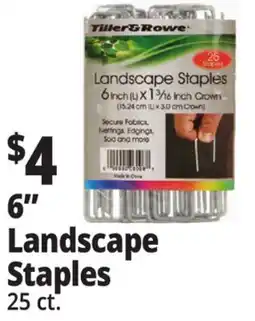 Ocean State Job Lot Tiller & Rowe 6 Landscape Staples 25 Count offer