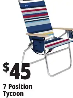 Ocean State Job Lot 7-Position Copa Hi-Back Big Tycoon Beach Chair offer