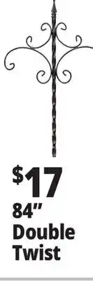 Ocean State Job Lot Wrought Iron Decorative Double Shepherd's Hook 84 offer