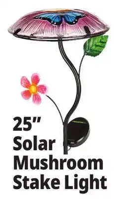 Ocean State Job Lot Outdoor Living Accents Solar Mushroom Stake Light 25 offer