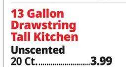 Ocean State Job Lot Rough Stuff 13 Gal Tall Kitchen Trash Bags with Drawstring 20 Count offer