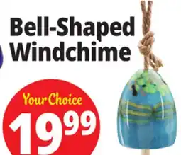 Ocean State Job Lot Glass Bell Windchime Blue offer