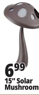 Ocean State Job Lot Outdoor Living Accents Solar LED Mushroom Light 15 offer