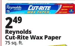 Ocean State Job Lot Reynolds Kitchens Cut-Rite Wax Paper 75 sq ft offer