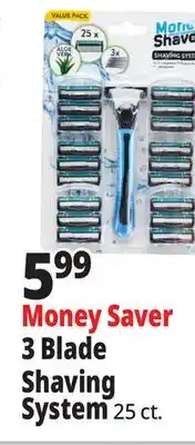Ocean State Job Lot Money Saver 3 Blade Shaving System offer