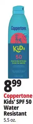 Ocean State Job Lot Coppertone Kids' SPF 50 Water Resistant offer