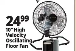 Ocean State Job Lot 10 High Velocity Oscillating Floor Fan offer