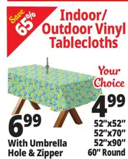 Ocean State Job Lot Indoor/Outdoor Vinyl Tablecloths offer