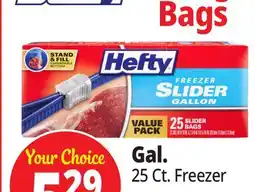 Ocean State Job Lot Hefty Freezer Gallon Slider Bags 25 Count offer