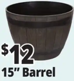 Ocean State Job Lot Whiskey Barrel Resin Planter 15 offer