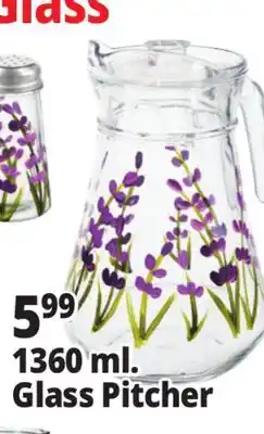 Ocean State Job Lot 1360 ml. Glass Pitcher offer
