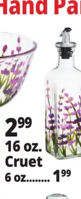 Ocean State Job Lot 16 oz. Cruet 6 oz offer