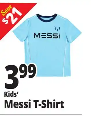 Ocean State Job Lot Kids' Messi T-Shirt offer