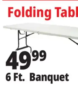 Ocean State Job Lot Enduro 6' Folding Banquet Table offer