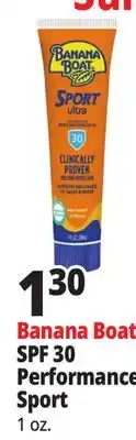Ocean State Job Lot Banana Boat SPF 30 Performance Sport offer