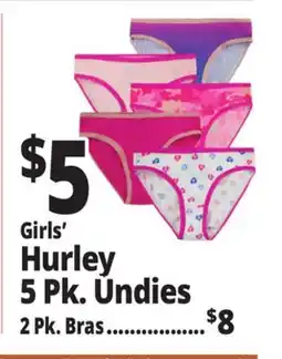 Ocean State Job Lot Girls' Hurley 5 Pk. Undies offer