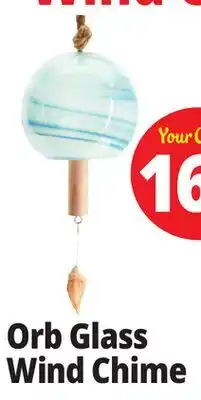Ocean State Job Lot Glass Orb Windchime with Wood Striker offer
