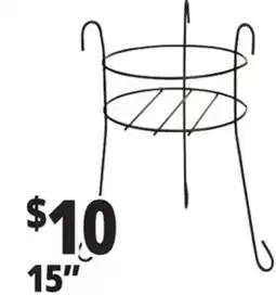 Ocean State Job Lot Black Plant Stand 15 offer
