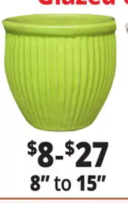 Ocean State Job Lot 8 to to 15 Glazed Ceramic Planters offer