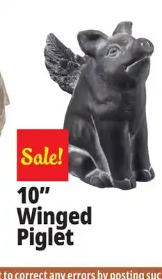 Ocean State Job Lot Winged Piglet Cement Statue Black offer