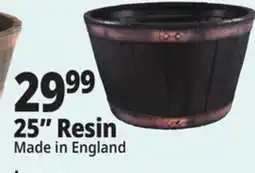 Ocean State Job Lot Whiskey Barrel Resin Planter 24.6 offer