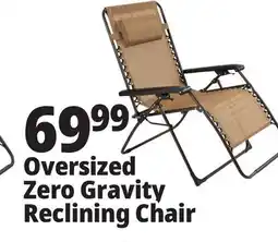 Ocean State Job Lot Oversized Zero Gravity Chair Tan offer