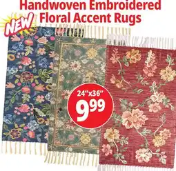 Ocean State Job Lot Handwoven Embroidered Floral Accent Rugs offer