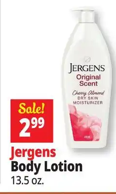 Ocean State Job Lot Jergens Body Lotion offer