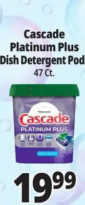 Ocean State Job Lot Cascade Platinum Plus Dish Detergent Pods offer