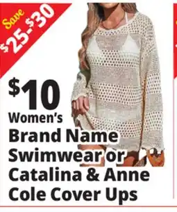 Ocean State Job Lot Women's Brand Name Swimwear or Catalina & Anne Cole Cover Ups offer