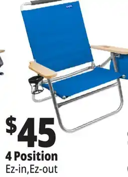 Ocean State Job Lot 4-Position Copa High Back Beach Chair offer