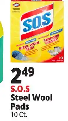 Ocean State Job Lot Clorox S.O.S Steel Wool Pads 10 Count offer