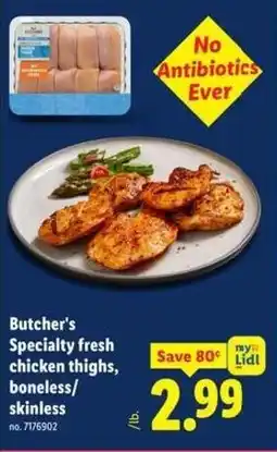 Lidl Butcher's Specialty fresh chicken thighs offer