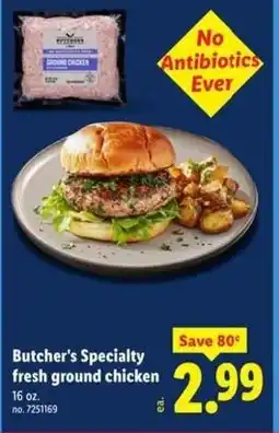Lidl Butcher's Specialty fresh ground chicken offer