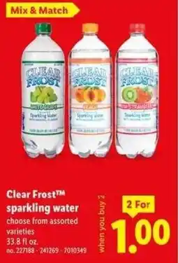 Lidl Clear frost sparkling water offer