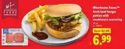 Lidl Winchester Farms fresh beef burger patties with steakhouse seasoning offer