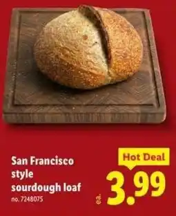 Lidl San Francisco style sourdough loaf offer